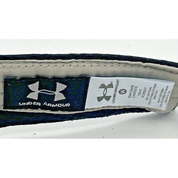 Under Armour Sun Visor Hat Cap Strapback Adult Womens Black Gym Run Golf - Picture 4 of 6